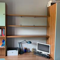 Parete attrezzata con scrivania e armadio