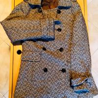 Cappotto doppiopetto spinato donna taglia S/M