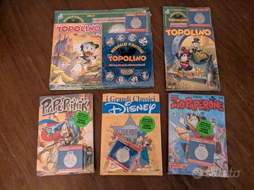 Medaglie d'autore topolino con fumetti blisterati