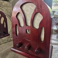 radio vintage in legno per arredo