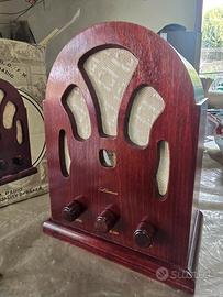 radio vintage in legno per arredo