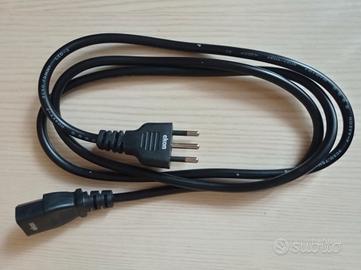 cavo rete pc monitor spina italiana tripolare 