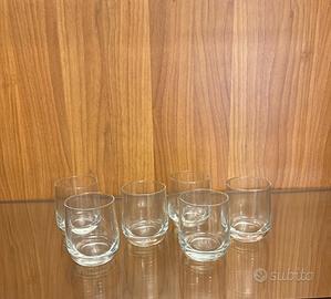 Servizio 6 bicchieri amaro liquore vintage vetro