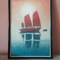 Stampa Giapponese Barca a vela
