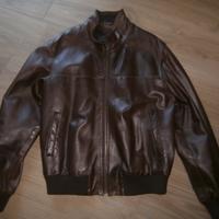 Giubotto in pelle marrone