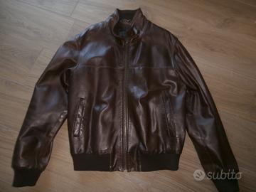 Giubotto in pelle marrone