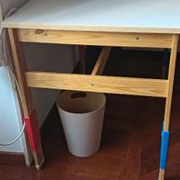 Tavolo scrivania Sandad  Ikea bianco e legno