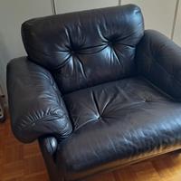 Poltrona in vera pelle