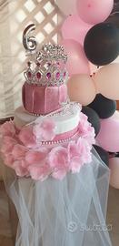 torta rosa scenografia 