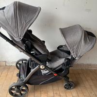 Passeggino gemellare trio