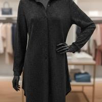 Abito camicia donna 3 in 1 versatile gessato lurex