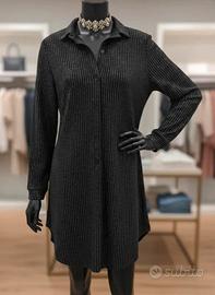 Abito camicia donna 3 in 1 versatile gessato lurex