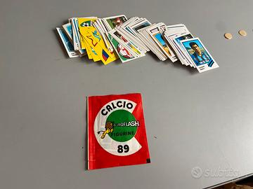 130 FIGURINE CALCIO FLASH 1989 + BUSTINA SIGILLATA