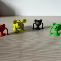 Gioco set 4 Mini mistriciattoli con ventosa