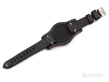 Cinturino Vera Pelle Stile BUND Nero Varie Misure