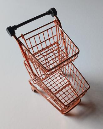 mini carrello della spesa scorrevole portaoggetti