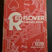 Carte da gioco vintage"Red Flower"per collezionist