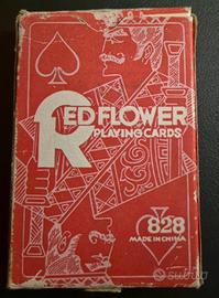 Carte da gioco vintage"Red Flower"per collezionist