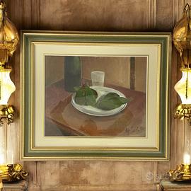 Grande dipinto 50s firma Castelli natura morta