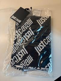 Sciarpa Just Cavalli Nero/Bianco con logo