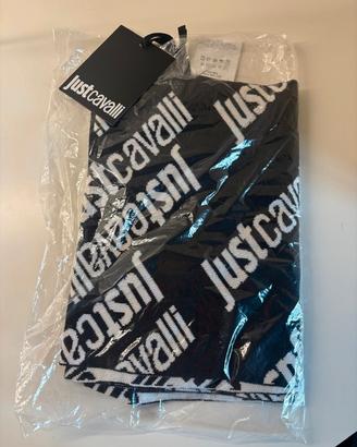 Sciarpa Just Cavalli Nero/Bianco con logo