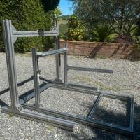 Sim Rig, postazione in profilati d’alluminio