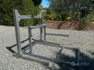 Sim Rig, postazione in profilati d’alluminio