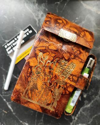 Portasigarette  Egizio in pelle