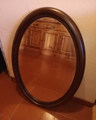 Specchio FAB  77x52 ,  cornice in noce scuro