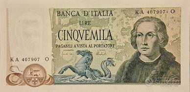 5000 Lire Italiane Cristoforo Colombo FDS