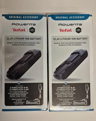 2 Batterie Rowenta x-force 14.60 15.60 ORIGINALI