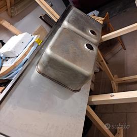 lavello doppia vasca tutto inox