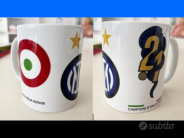 Tazza Inter scudetto 2026 e coppa italia 2026