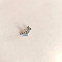 Orecchino vintage croce con pietre argento 925