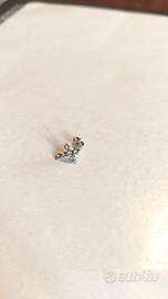 Orecchino vintage croce con pietre argento 925