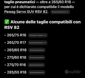 Catene da neve Pewag Servo Suv RSV82 varie misure