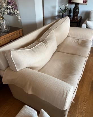 Divano KA 3 posti beige chiaro – 200 × 90 cm