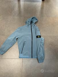 giacca stone island soft shell-r e.dye azzurro M