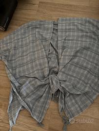 Kimono/ copricostume leggero azzurro a righe