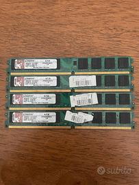 4 banchi RAM Kingston DDR2 800 MHz PC2-6400, 8GB