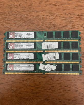 4 banchi RAM Kingston DDR2 800 MHz PC2-6400, 8GB