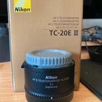 obiettivo nikon 70/200 f2.8G+ teleconverter