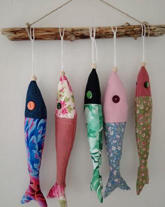 decorazioni pesci in tessuto