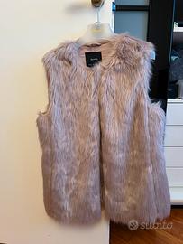 Giacca smanicata color rosa cipria