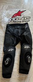 Pantaloni pelle moto Alpinestars tg.54, pochi mesi