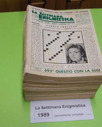 LA SETTIMANA ENIGMISTICA, anno 1989, parzialmente