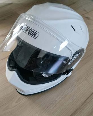 Casco moto Simpson Venom integrale bianco -  S