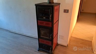Stufa a legna in acciaio e ceramica 7,2 kW