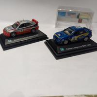 Cararama set Subaru Impreza Mitsubishi Lancer 1/72