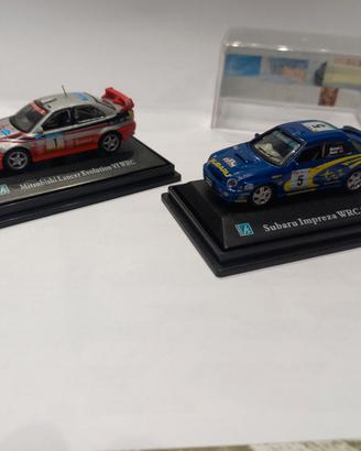 Cararama set Subaru Impreza Mitsubishi Lancer 1/72